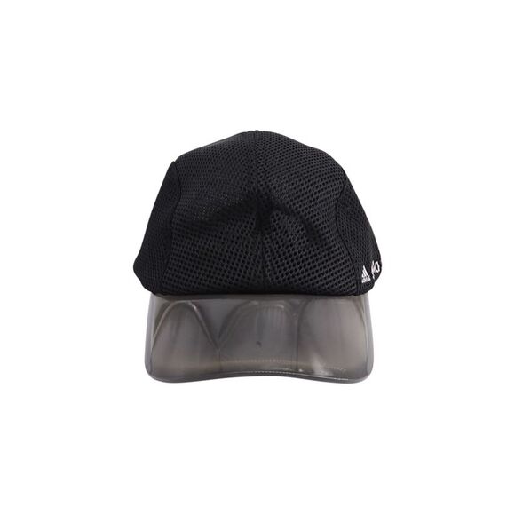 Adidas by Stella McCartney Black Mesh Hat with Transparent Visor in Black Nylon
